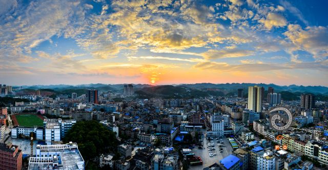 县城夕阳