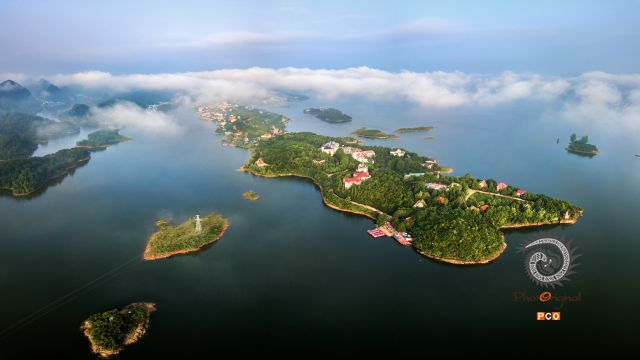 红枫湖的早晨