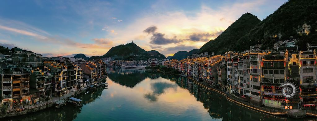 夕阳下的古城