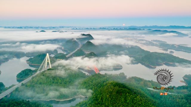 《大桥与生态湿地》