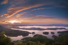 夕阳下的高原明珠红枫湖