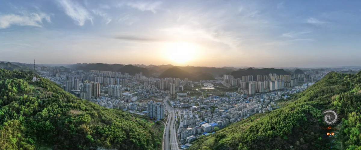 县城晚霞